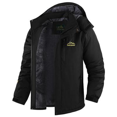 Winter Herren Radbekleidung, Baumwolljacke, Dicke Jacke, Outdoor Wasserdicht und Winddicht, mit Plüschisolierung und Dicker Baumwolljacke
