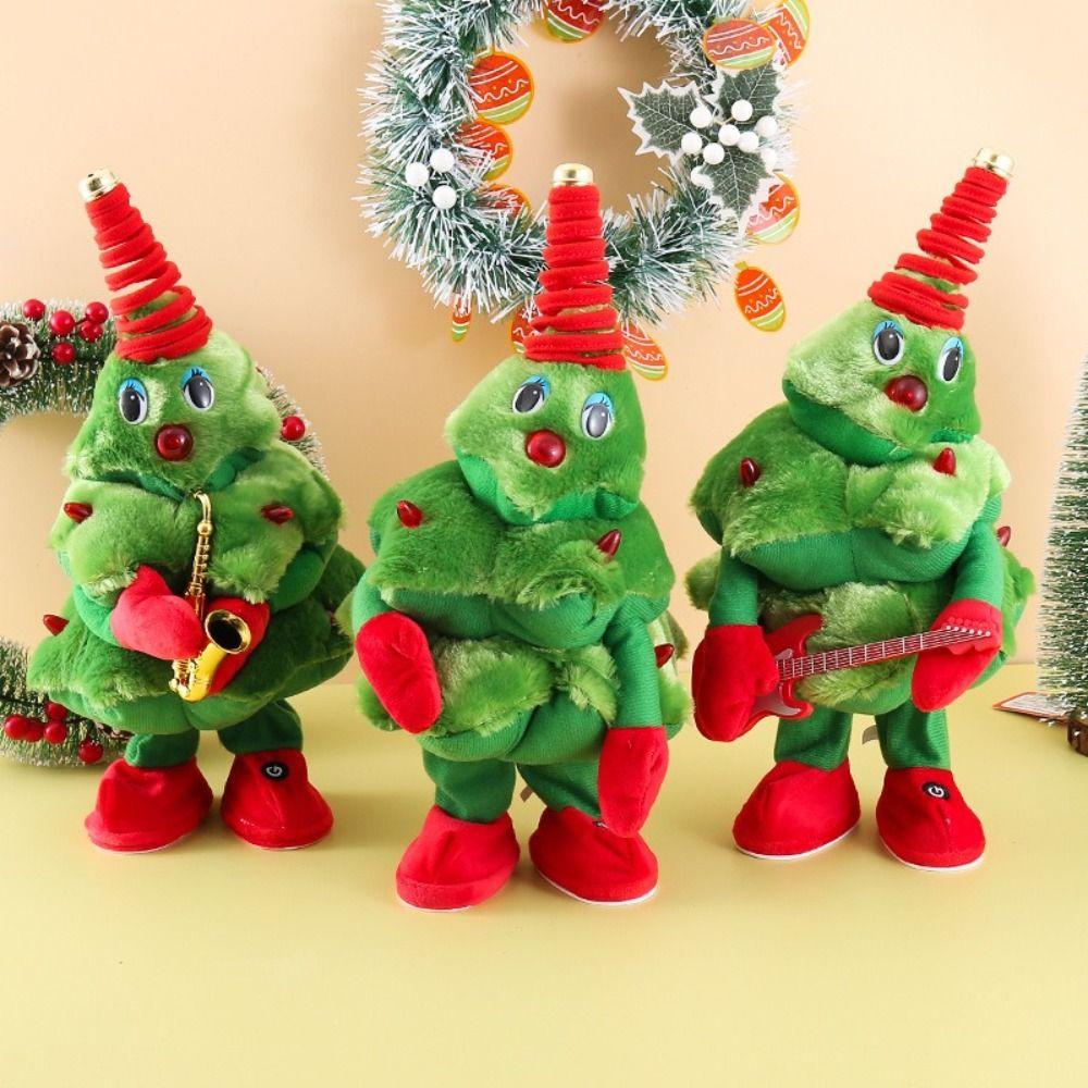 Santa Claus 35cm Velikost Elektrický Tančící Vánoční Stromeček Svítící Zpívající Vánoční Fouká Saxofon Vtipné Vánoční Dárky