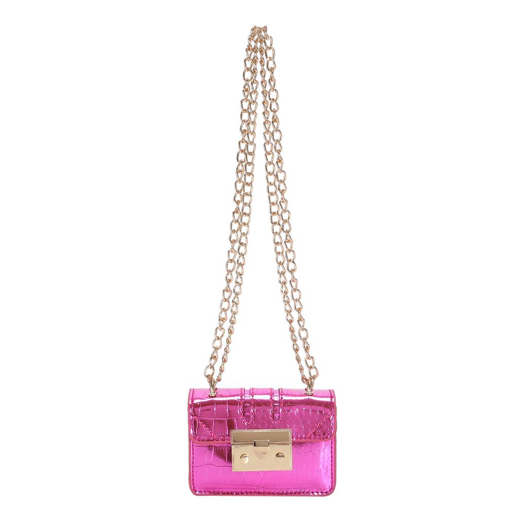 Winterverschluss kleine Tasche Damen 2025 neu einfach kleine quadratische Tasche lässige einfarbige Ketten-Umhängetasche