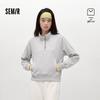 Semir Damen Winter Fleece-gefüttertes Halbzip-Sweatshirt mit Stehkragen