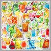 50PCS Creative Cocktail & Drink Stickers for Cup, Phone Case & Laptop Decoration