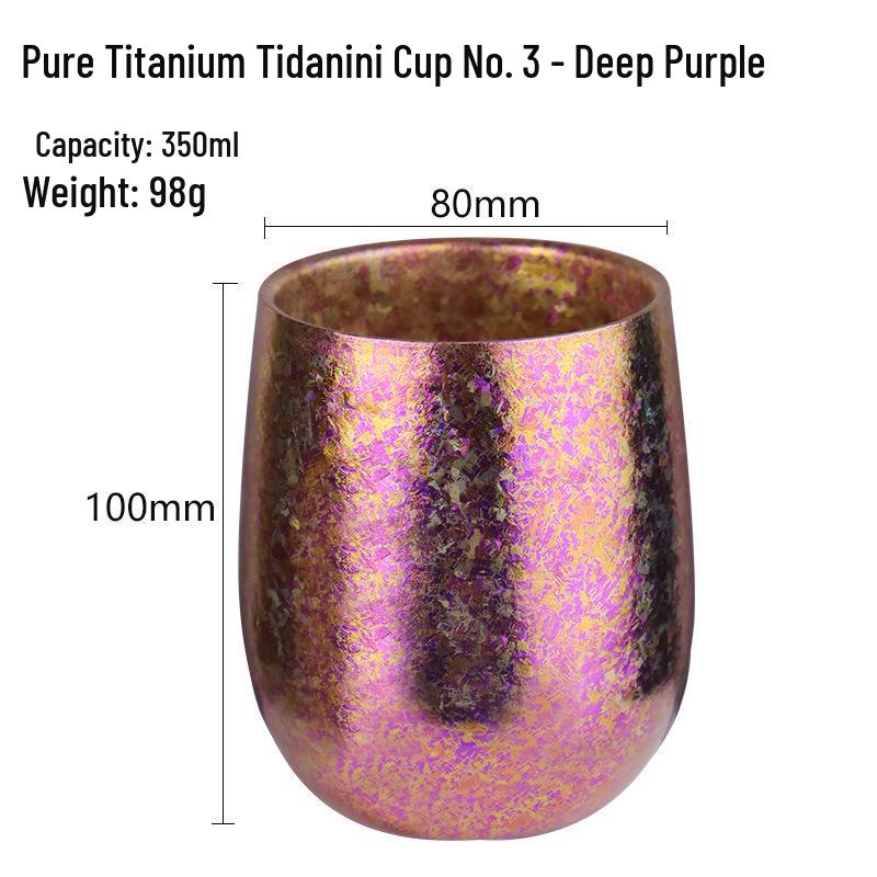 Pure Titanium Double-Layer Coffee Cup: Stylish, Portable, and High-Quality for Home or Outdoor Use.