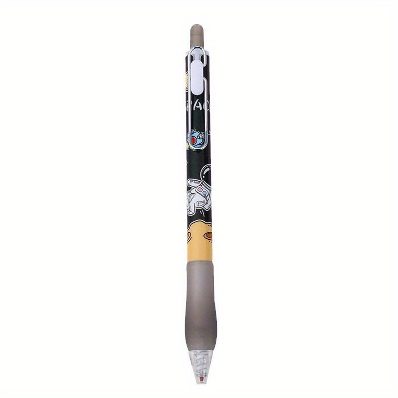 Back to school season 2pcs 0.5mm astronaut box press pen cartoon press neutral pen metal pen clip sign pen black