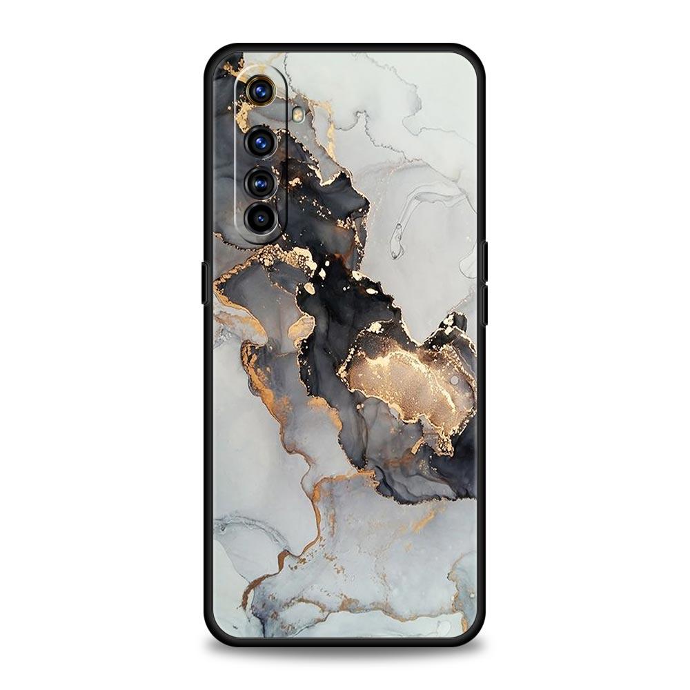 Color Geometry Marble Phone Case For Realme 12 11 10 4G 9 8 5G 7 6 GT5 GT3 GT2 Pro Plus C21 C11 C25 C35 GT Neo 2 3 3T 5 Cover