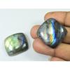 114Cts. Labradorite 2Pcs Octagon Multi Cabochon Natural Gemstone 27-28 MM SK-1285