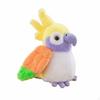 Parrot Stuffed Toy Gift Idea Realistic Look for Backpack, Keys, Desk Blue 12CM