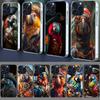 Macaw Pirate Clear Phone Case For Iphone 17 Air 16 Pro Max 15 Pro 14 Plus 17E 16E 11 13 12 Mini Cover Cases Fundas Cell TPU Capa
