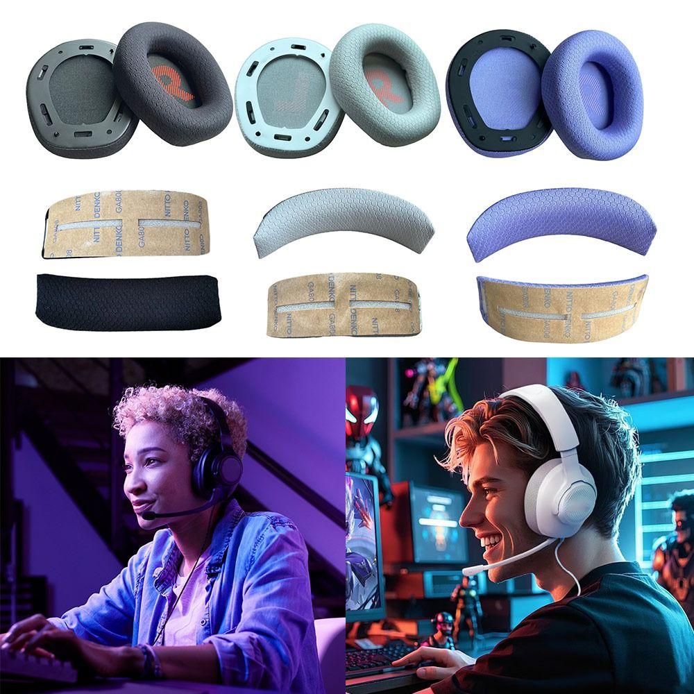 1Pair Soft Ear Pads Replacement Earbuds Cover for JBL QUANTUM Q100 M2 Headphones Accessories