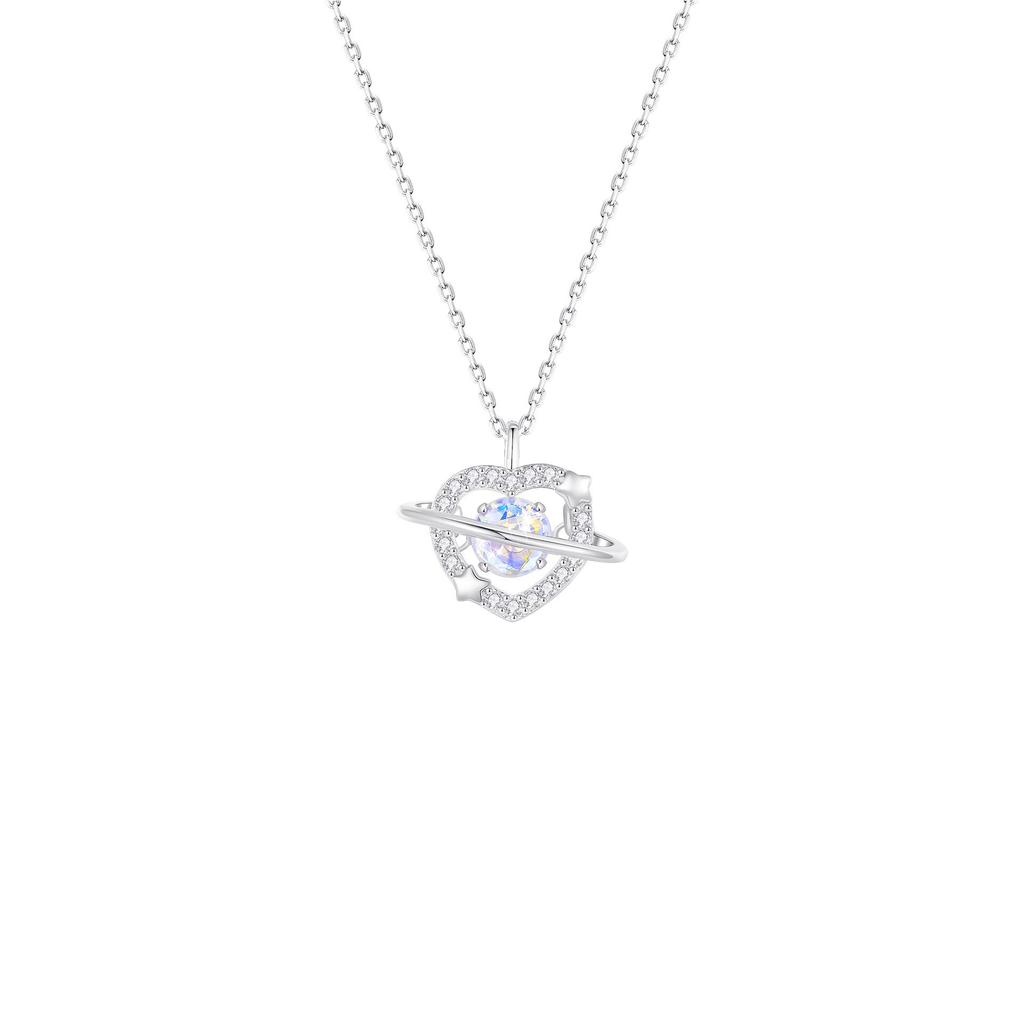 BaObAo 925 Silver Dynamic Snowflake Necklace - Women's Dreamy Versatile High-End Christmas Gift