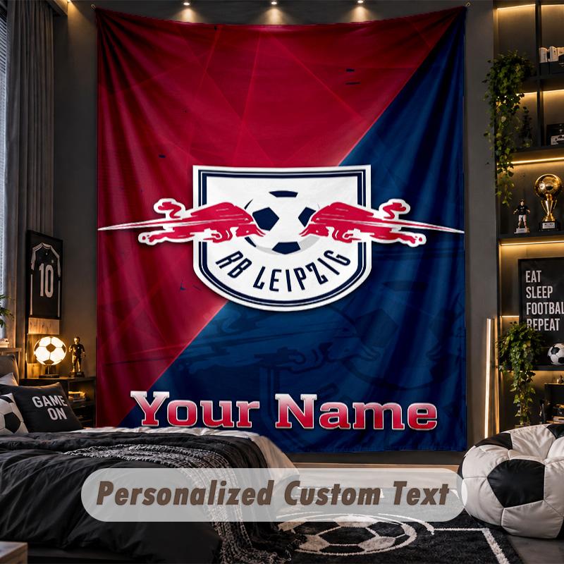 TapestryRB Leipzig FC Custom Name Text Personalized Wall Hanging Tapestry Home Wall Decor