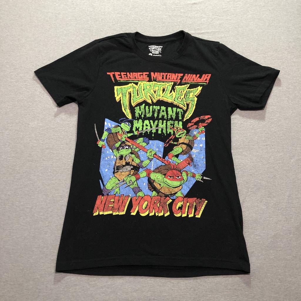 TMNT T Shirt Women's S Graphic Print Turtles Mutant Mayhem Black Tee