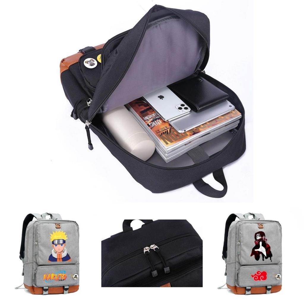 Large Capacity Naruto Backpack With Multicolor Print Design