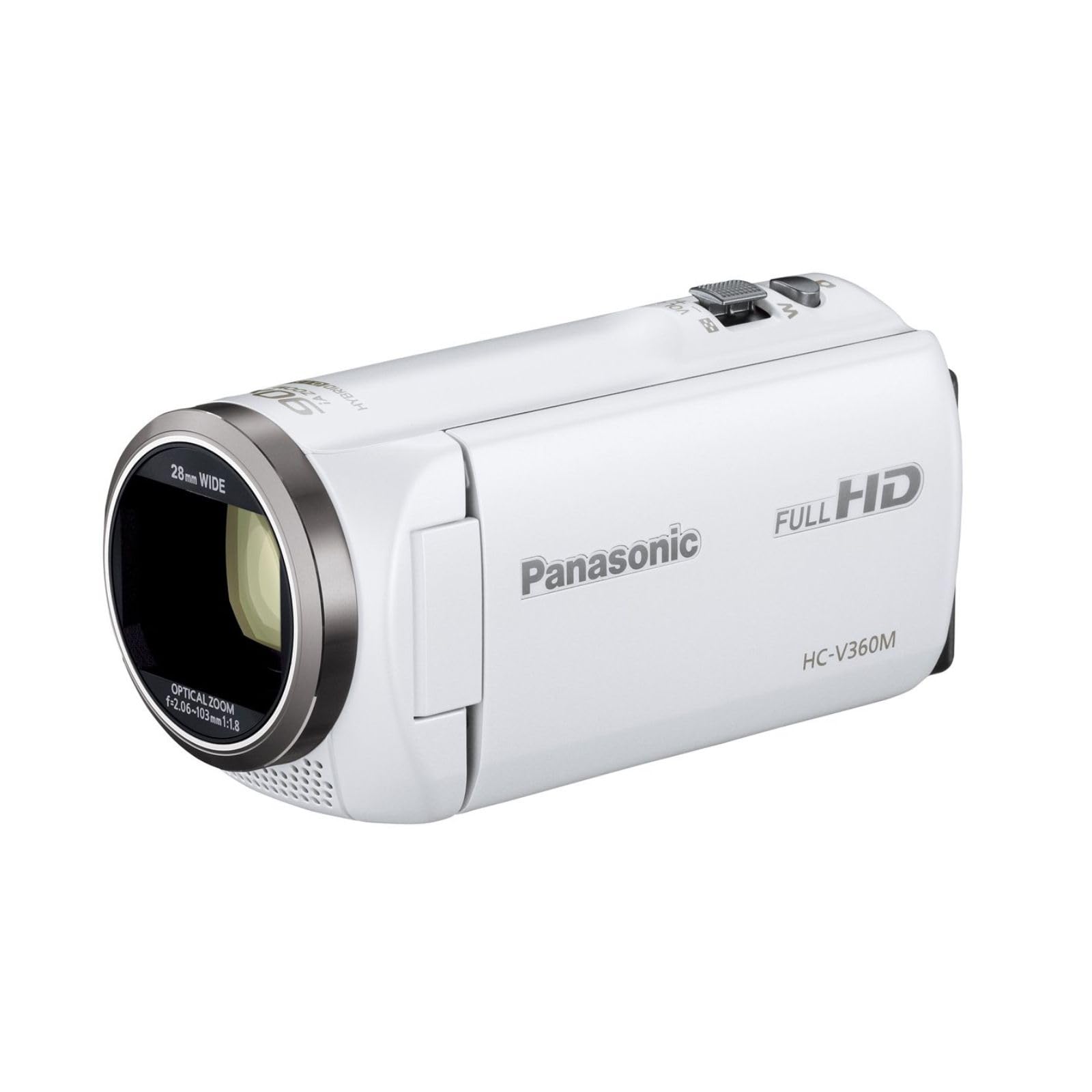 

[Відновлений продукт] HD-відеокамера Panasonic V360M 16 ГБ, високе збільшення, 90-кратне збільшення, біла HC-V360M-W (Відремонтований продукт)
