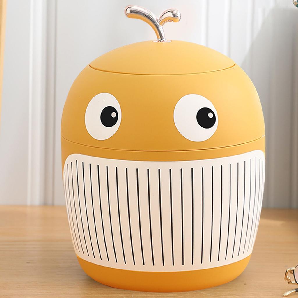 Little Whale Trash Can Mini Cute Light Luxury Garbage Bin Portable Multifunctional Trash Can for