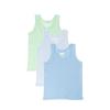 Seabreeze Kids 100% Cotton Mesh Tank Top White 100cm 3-Piece Pack