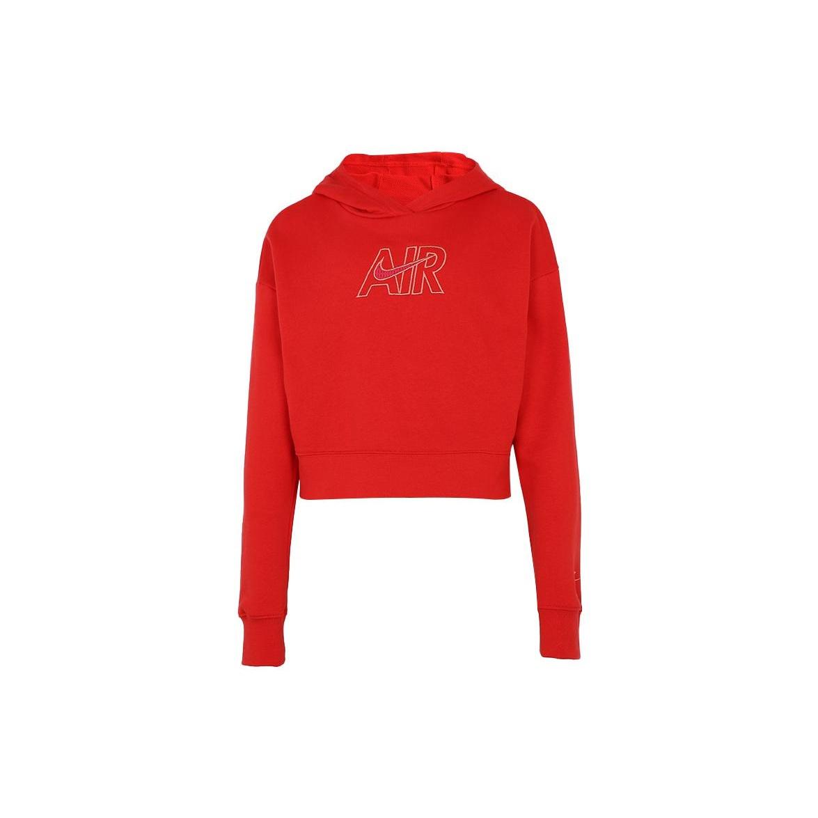 (GS) G Nike Sportswear Air FT CROP Hoodie University Red Kids DM8372-657 M