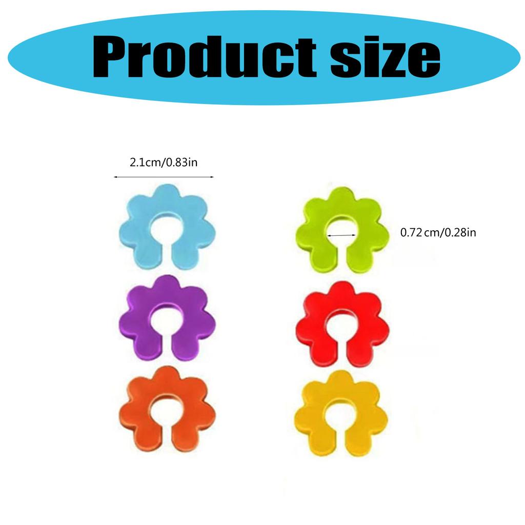 Opakovaně použitelné silikonové značky na sklenice na víno a koktejly v zářivých barvách, vhodné na večírky a události