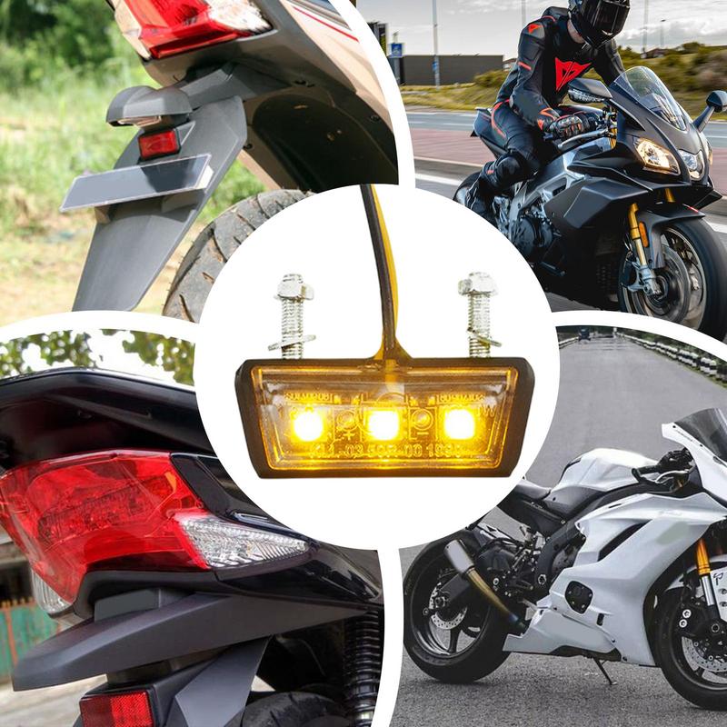 Motorcycle Tail Light Motorcycle License Plate Driving Light Quick-Release Vibration-Resistant Rear Lamp Waterproof Brake