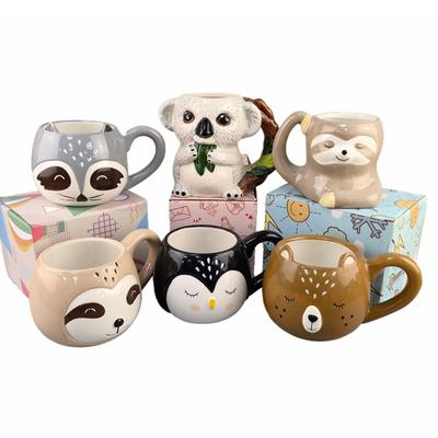 Cartoon Cute Ceramic Mug Gift Home Sloth With Handle Breakfast Cereal Cup Milk Cup