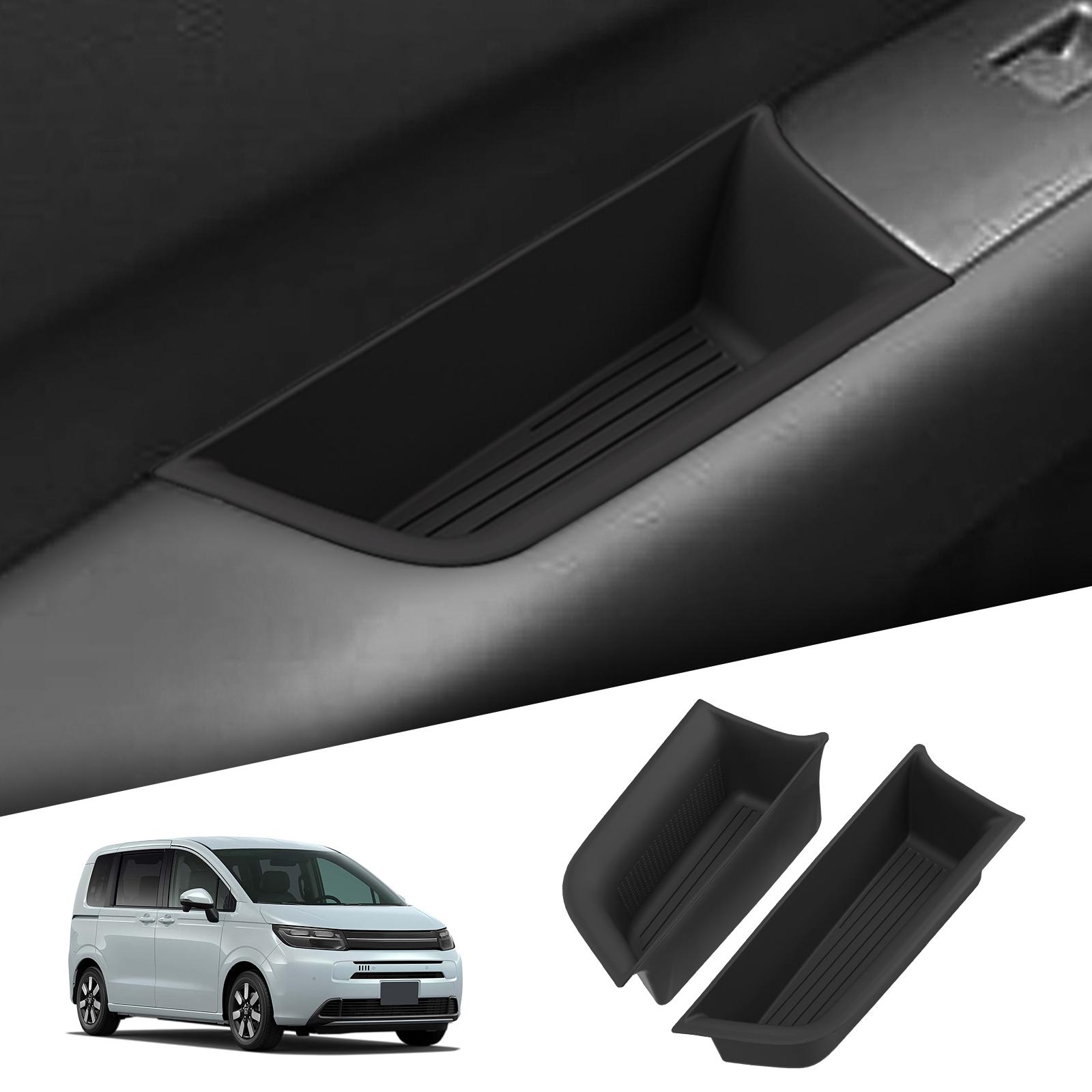 

2Pcs for Honda Freed 2025 2025 Front Door Side Handle Storage Box Door Holder Tray Organizer Car Interior Accessories Black