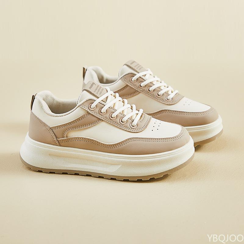 Spring new shoes for female students thick soled height increasing sports board shoes casual simple comfortable women's shoes