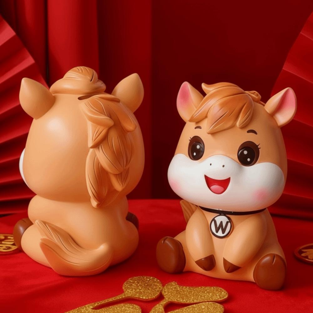 Dekorative Cartoon-Pferd Spardosen Spartank Pferd Sparschwein Ornament Heimdekoration