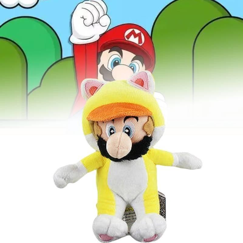 Realistische Niedliche Prinzessin Sanei Super Mario 3D World Neko Katze Mario Plüschpuppe Spielzeug Komplettes Interaktives Spielset