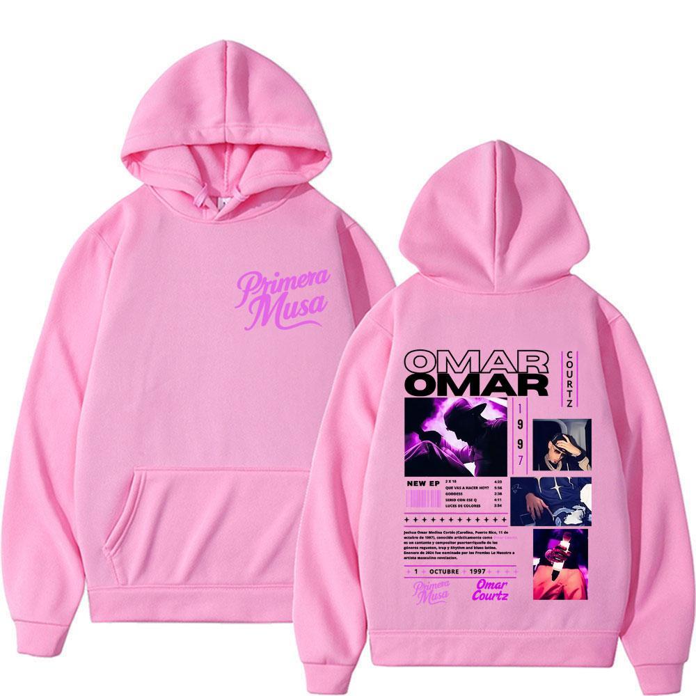 Omar Courtz Primera Musa Album Tour Graphic Hoodies Men Women Long Sleeve Hip Hop Punk Trend Hoodie Oversized Casual Sweatshirts