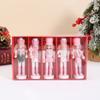 12cm Nutcracker Puppet Soldier Desktop Crafts Ornaments Nutcracker Playing Band Dolls Christmas Decoration New Year Home Decor
