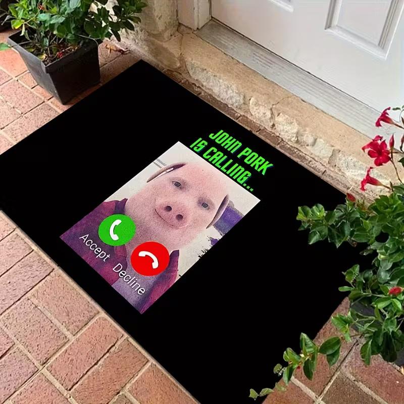 

Phone Call Display Non Slip Door Mat Floor Mat Durable Carpet for Kitchen Entrance Home Balcony Foot Mat 30x50cm