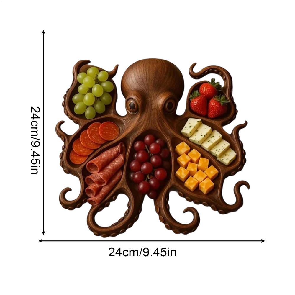 Octopus Shaped Food Serving Tray Plastic Food Tray Charcuterie Board Dinnerware Kitchen Seafood Tray Home Party Supplies