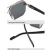 Retro Punk Windproof Sunglasses Metal Black Shades Motorcycle Goggles UV Protective Cycling Accessories Eyewear