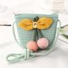 Mini Fashion Handmade Girls Summer Children Weaving Bag Shoulder Bag Handbags Straw Beach Bag