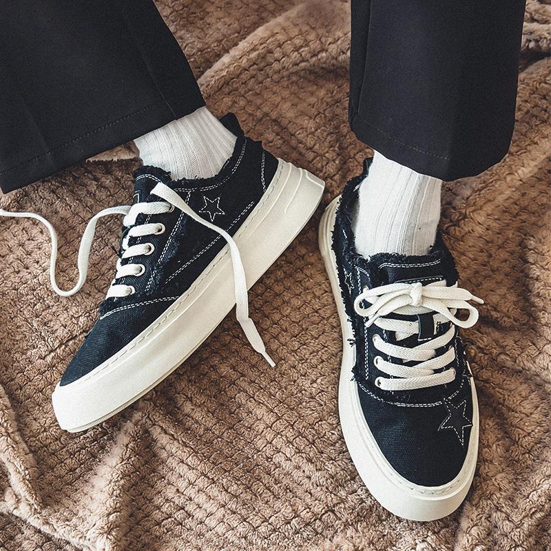 Summer New Star Canvas Shoes Men and Women Niche Original Design Couple Shoes Guochao High Street Lazy Little White Shoes