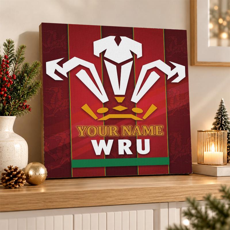 Wales Rugby Custom Name Text 5D Diamond Painting Kit DIY Full Drill Diamond Art Decoration