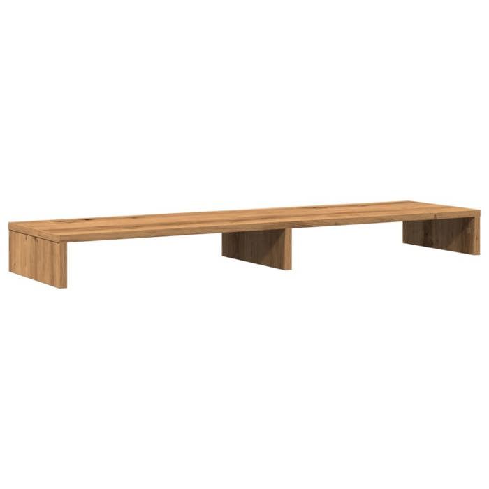 VidaXL Support de moniteur chêne artisanal 100x27x10cm bois ingénierie, support de moniteur pour bureau, étagère de 854660