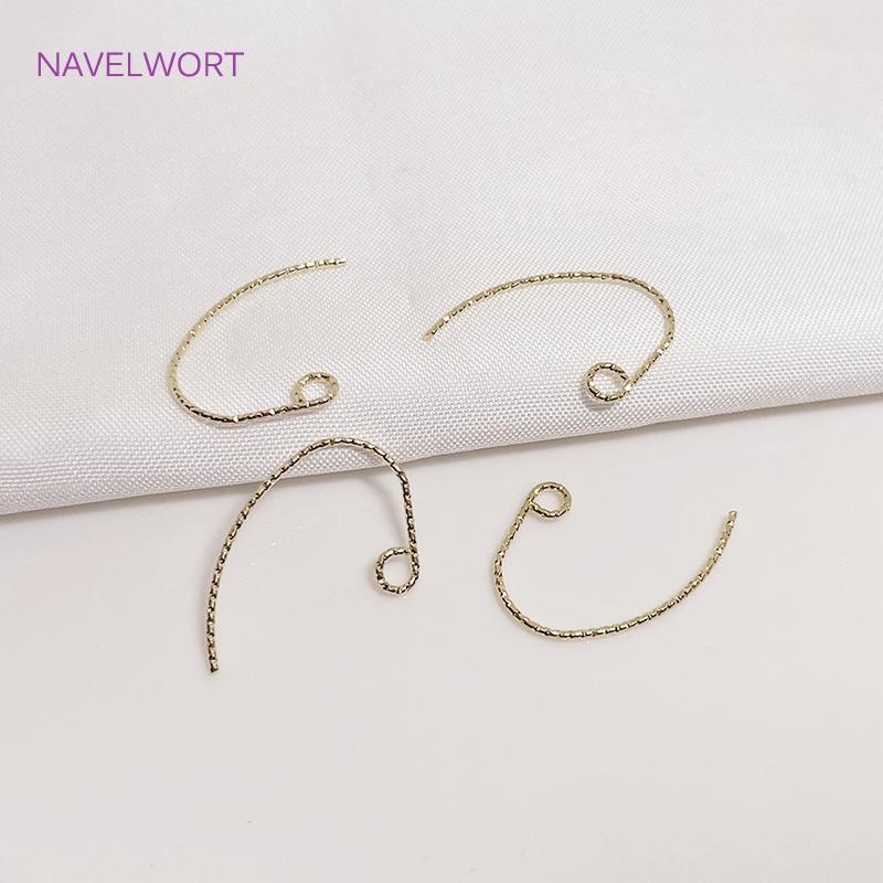 40pcs/Lot Brass Metal 14K Gold Plated Earring Hooks Clasps For DIY Earring Making Accessories Ear Wire Hooks Findings Wholesale
