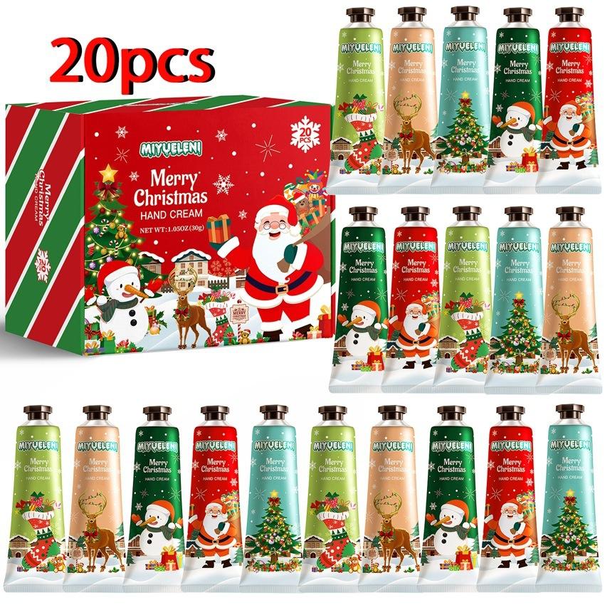5-Pack Xmas Hand Cream Gift Set, Scented Hand Lotion Kit 30g, Hydrating Moisturizing Hand Care Set for Women Girls, Stocking Stuffers Party Favors
