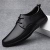Male All-match Outdoor Flats Genuine Leather Men Casual Office Shoes Handmade Men Lace-Up Footwear 2026 New Mens Oxfords Shoes