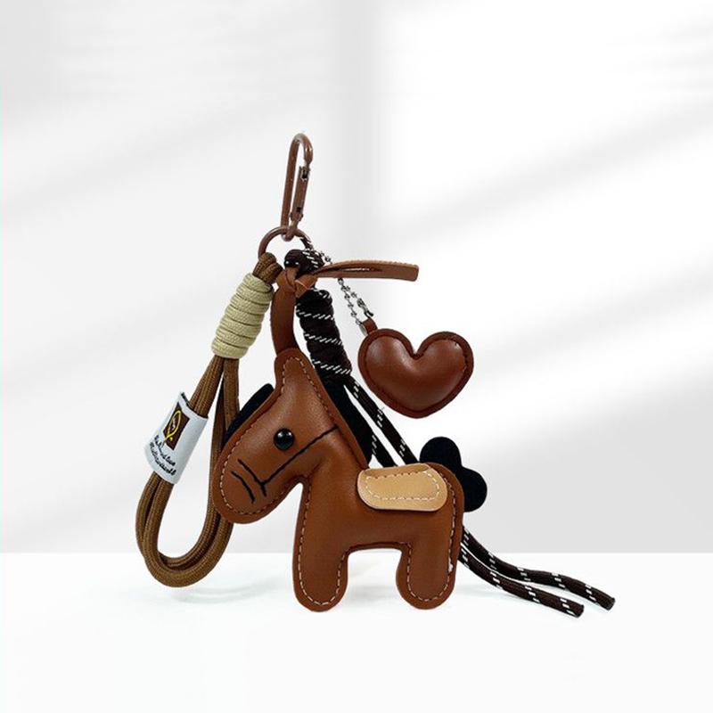Bag Charm Leather Fashion Leather Pendant With Braided Rope Bag Gift All-purpose Bag Hanging Accessory