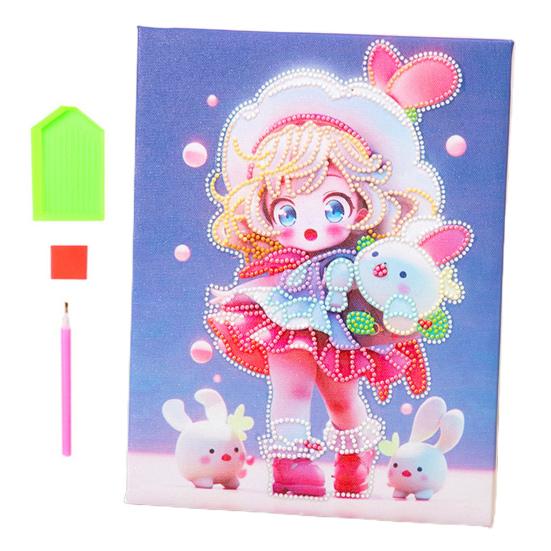 

1 комплект алмазной живописи, прочный мультяшный дизайн, сделай сам, светящийся алмазный набор для рисования для детей, подарок A