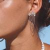 Geometric Stud Earrings Stainless Steel Tassel Earrings Fashion Zircon Stud Earrings  for Women