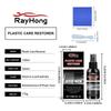 Car Detailing Trim Restorer Plastic Shine Spray Brush Kit Long Lasting Protective Coat For Old Faded Parts
