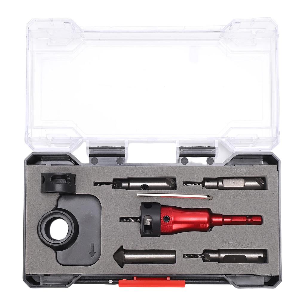 8Pcs Countersink Drill Bit Set 3 Flute Multifunctional 8mm 10mm Double Ended Counter Sink Drill Bit Set with Depth