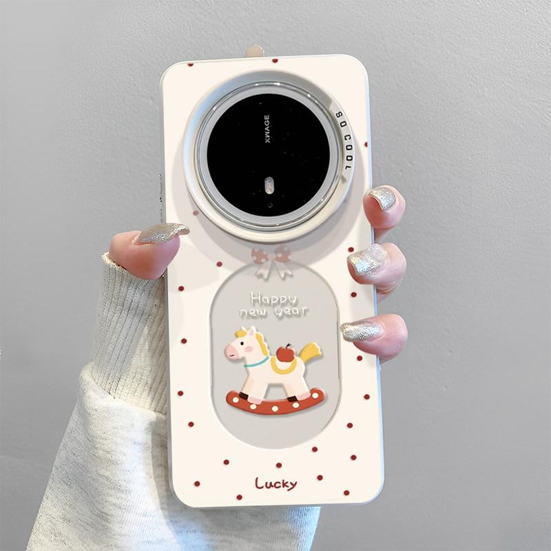 

Yuanbao fireworks horse is suitable for Huawei mate80pro mobile phone case, the new pura80pro matte colored silver mate60. huawei p50