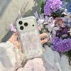 Luxurious Gold Foil Pink Lily Phone Case for iPhone 17/16 Pro Max/15/14, Women's Edition