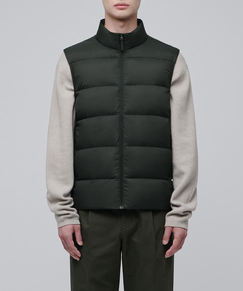 Musinsa Standard High-Neck Light Down Vest [Khaki]