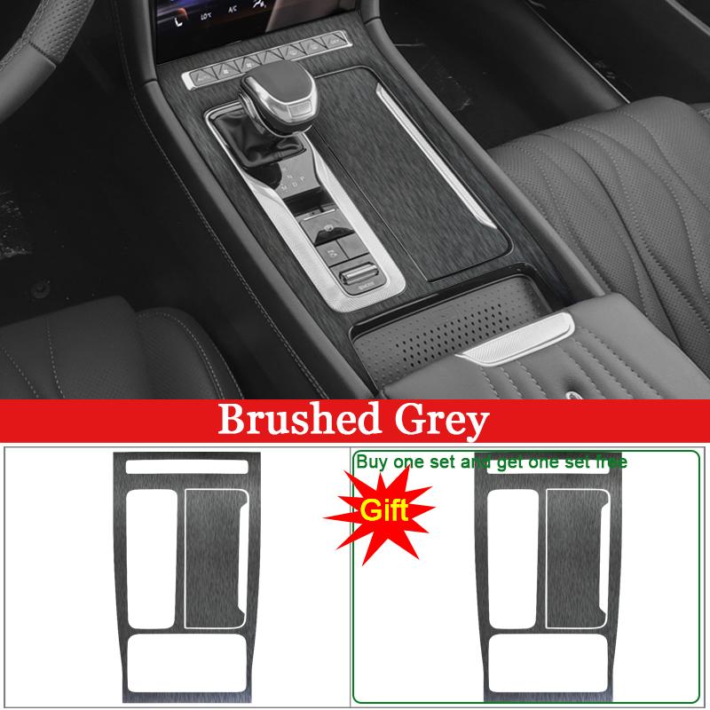 Auto-Innenaufkleber, für HONGQI H5 2023 2024, Auto-Schalttafel-Aufkleber, Getriebegehäuse-Schutzfolie, Kohlefaser, Schwarz, Autozubehör