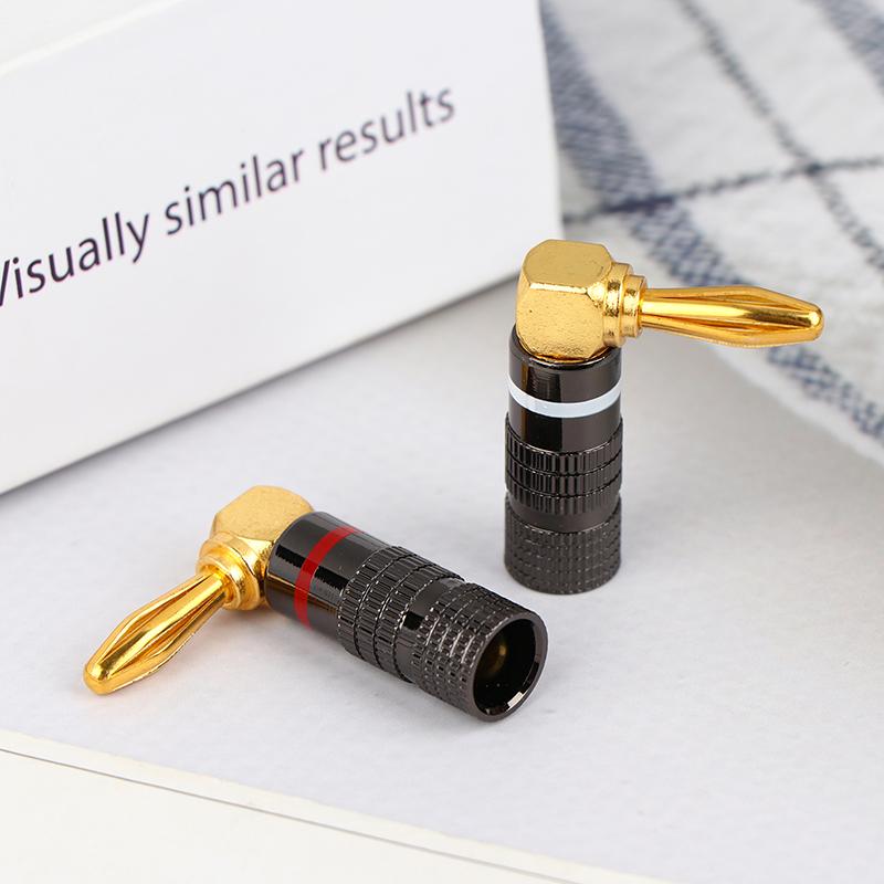 4mm Banana Plug Connector 1Pcs Gold Plated Audio Video Speaker Adapter No Welding Cable For DIY Project