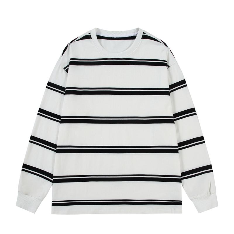 

Осенний мужской свободный полосатый пуловер с капюшоном Мужская уличная одежда Хип-хоп толстовка Мужская повседневная молодежная контрастная футболка L бежевый